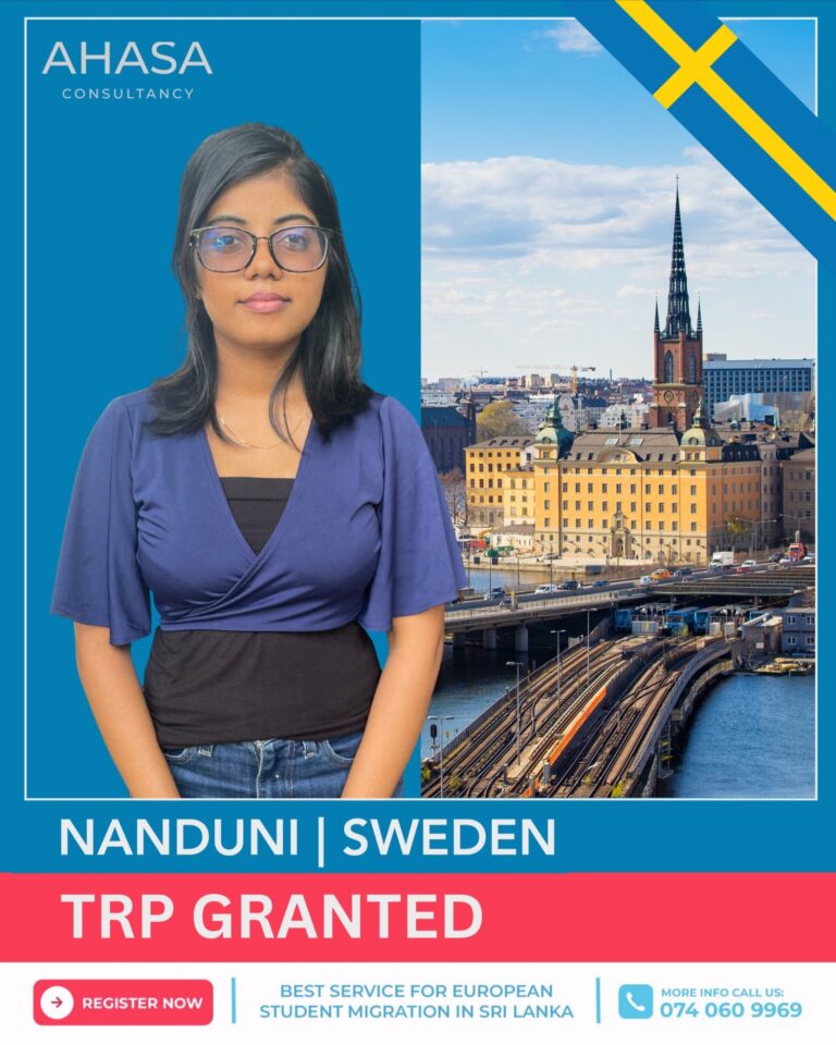 Nanduni, Ahasa student, visa granted for Sweden