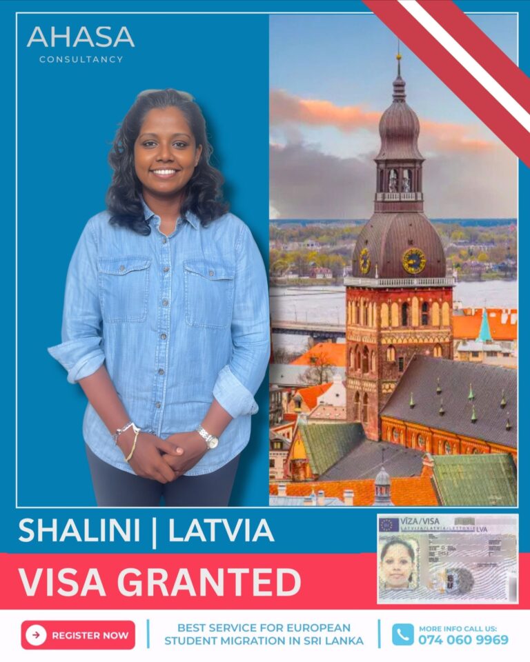 Shalini, Ahasa student, visa granted for Latvia