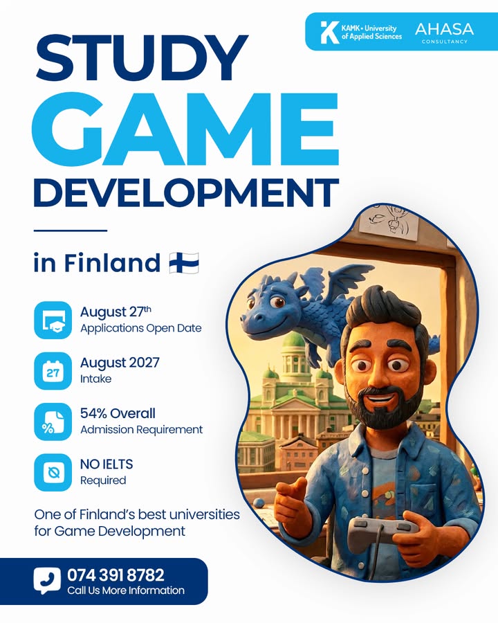 Turn your passion for gaming into a global career! 🎮 Finland is one of the world's leading tech and gaming hubs, and yo