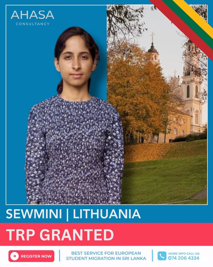 ✨ SUCCESS STORY ALERT! From University of Jaffna to LITHUANIA! 🇱🇹🔬🎓✨