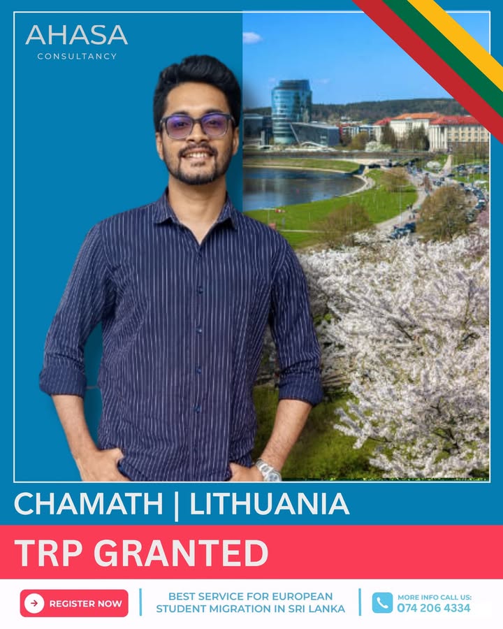 Visa Granted: Chamath Heads to ISM University in Lithuania 🇱🇹