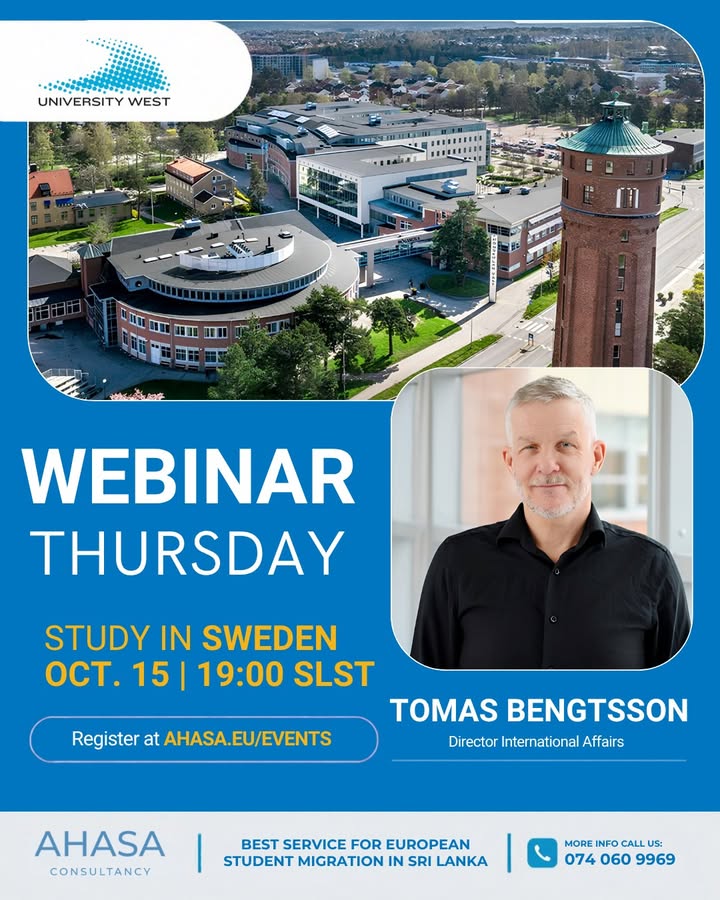 🎓 Study in Sweden: live webinar with University West!